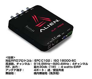 図３　エイリアンテクノロジー社ＵＨＦ帯ＲＦＩＤリーダライタ